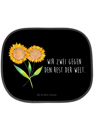 Mr. & Mrs. Panda Auto Sonnenschutz Blume Sonnenblume mit Spruch in Schwarz