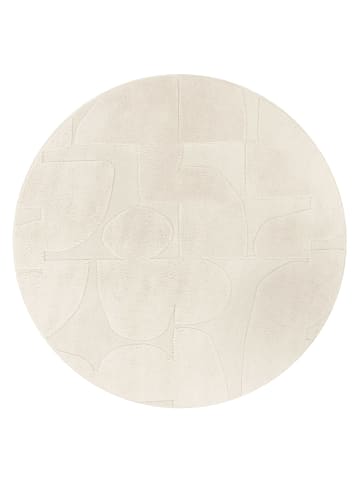 KADIMA DESIGN Teppich Kurzflor waschbar Struktur Wohnzimmer in Creme