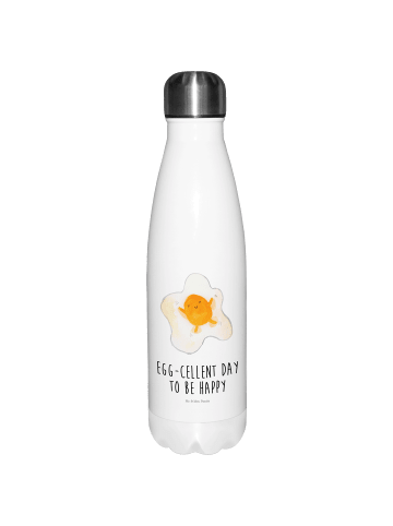 Mr. & Mrs. Panda Trinkflasche Spiegelei Ei mit Spruch in Weiß