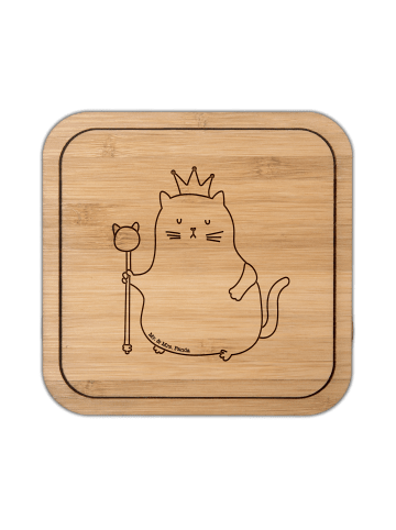 Mr. & Mrs. Panda Untersetzer Aus Kork Katze König ohne Spruch in Transparent