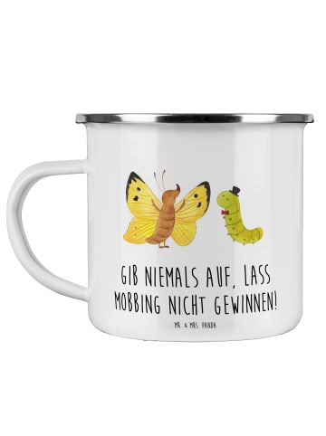 Mr. & Mrs. Panda Wandertasse Mobbing bewältigen mit Spruch in Weiß