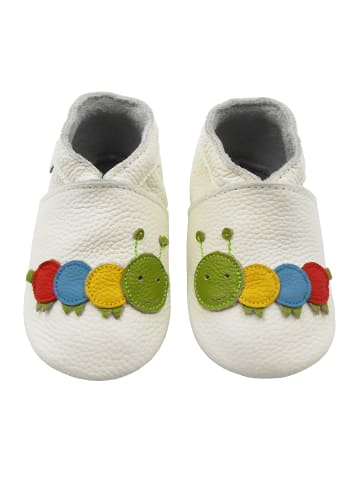 Basrakids Baby Krabbelschuhe aus Leder, weiche Lauflernschuhe mit rutschfester Sohle 