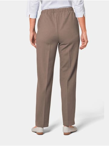 GOLDNER Rippenhose in taupe