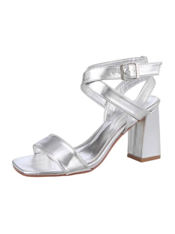 Ital-Design High-Heel Sandalette in Silber