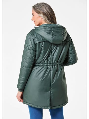 GOLDNER Sportiver Anorak mit Kapuze & Stepp in graugrün