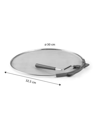 Tescoma Spritzschutzsieb mit Klappgriff GrandCHEF Durchmesser 30cm in grau