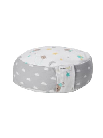 SlumberOrganix Bio Kinder-Yogakissen mit Bio-Dinkelspelzen Inlett in Grau (L)23 x (B)23 cm