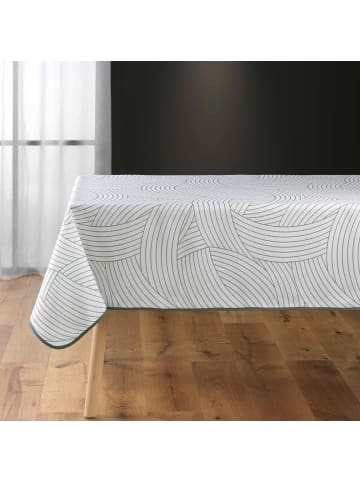 Douceur d’Intérieur Tischdecke aus Polyester mit Druck LINEA in Weiß, 150 x 240 cm