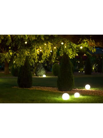 näve Außensockelleuchte "BALL" in weiß - (L)40 cm x (B)40 cm x (H)71 cm