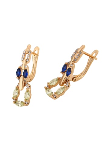 faina Women Hoop Earrings in Rose Gold Black