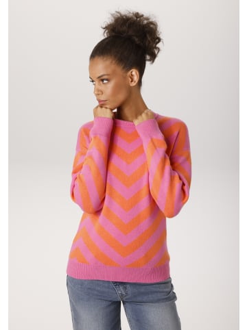 Aniston CASUAL Strickpullover in pink-orange