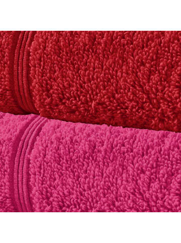 Erwin Müller Frottier Gästetuch im 12er-Pack Heidelberg in rot-pink