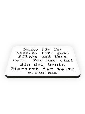 Mr. & Mrs. Panda magnet Spruch Bester Tierarzt mit Spruch in Weiß