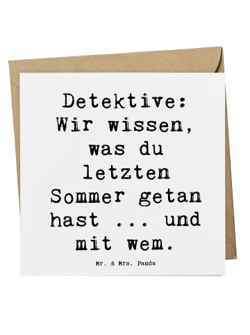 Mr. & Mrs. Panda Deluxe Karte Spruch Detektiv Geheimnisse mit Sp... in Weiß
