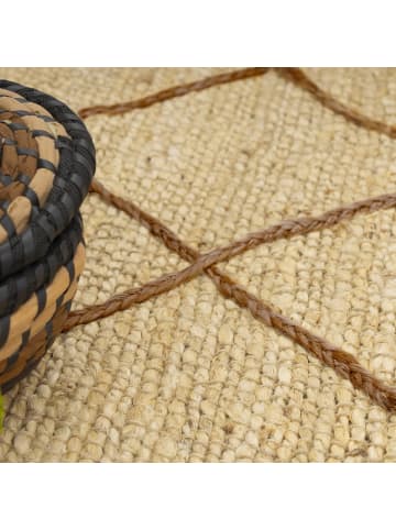KADIMA DESIGN Jute Teppich Rauten wendbar in Creme