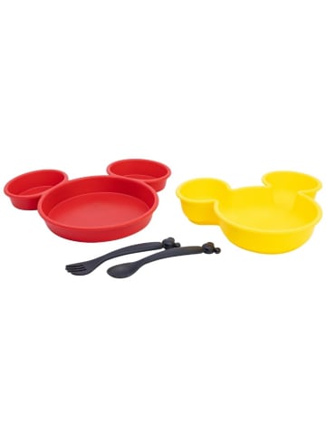 Disney Mickey Mouse Disney Mickey Mouse Kindergeschirr-Set 4-teilig – Teller, Schale in Mehrfarbig