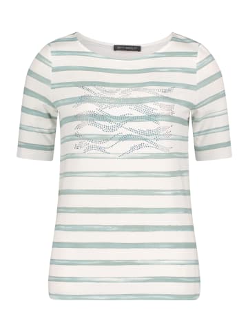 Betty Barclay Ringelshirt mit U-Boot-Ausschnitt in Cream/Mint