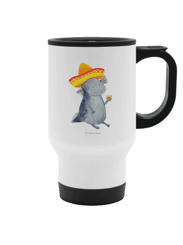 Mr. & Mrs. Panda Travel Mug Axolotl Tequila ohne Spruch in Weiß