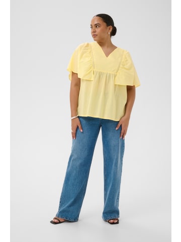 KAFFE curve Bluse kurzarm KCkarlia Loose fit in Sunlight