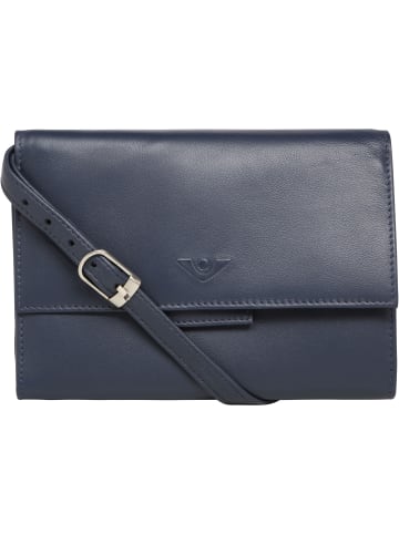 VLD VOi Leather Design Soft Kimmie Clutch Tasche RFID Leder 17 cm in blau