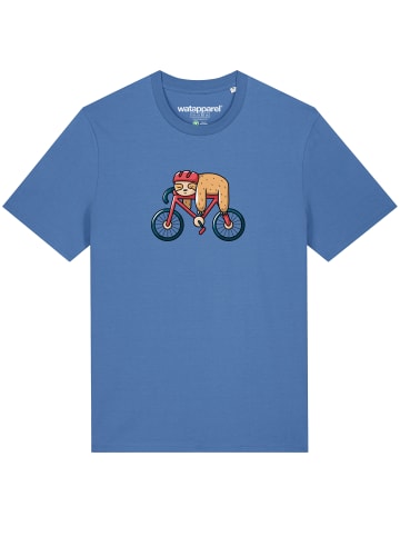 wat? Apparel T-Shirt Sloth in Bright Blue