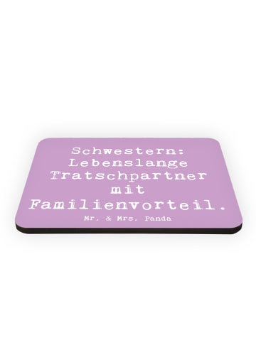 Mr. & Mrs. Panda designmagnet Spruch Schwestern Tratschpartner m... in Lavendeltraum