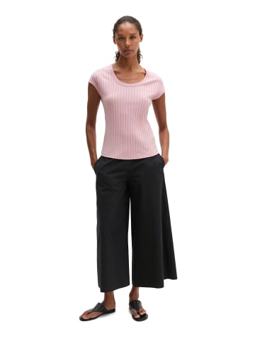 Marc O'Polo Pointelle-T-Shirt slim in Mild Rose