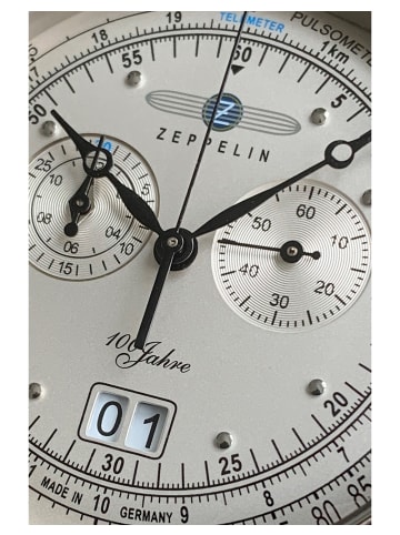 Zeppelin Armbanduhr 100 Jahre Zeppelin in silber