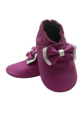 Bemesu Baby Krabbelschuhe aus Leder, weiche Lauflernschuhe mit rutschfester Sohle 