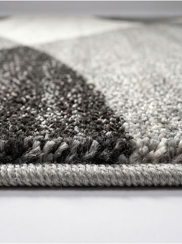 KADIMA DESIGN Teppich Niederflor Abstrakt pflegeleicht Wohnzimmer Flur Esszimmer in Grau