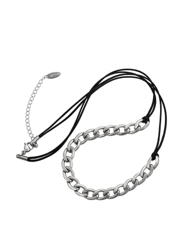 NAEMI Women Necklace in Black Silver