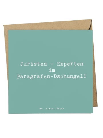 Mr. & Mrs. Panda Deluxe Karte Spruch Jurist Experte mit Spruch in Meeresbrise