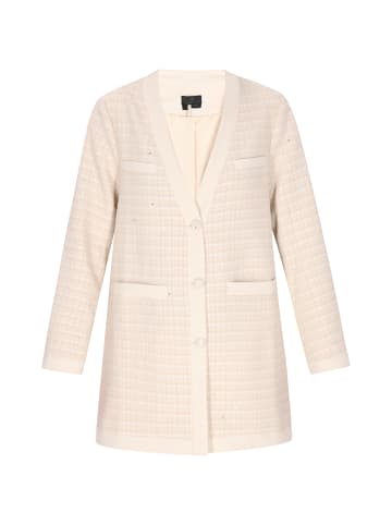 DreiMaster Women Coat in light beige glitter