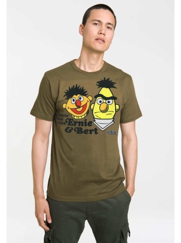 Logoshirt T-Shirt Sesamstrasse - Ernie & Bert | Havin' Fun in oliv-grün
