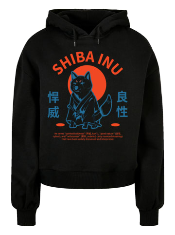 F4NT4STIC Oversized Hoodie Japanischer Shiba Inu Hund in schwarz