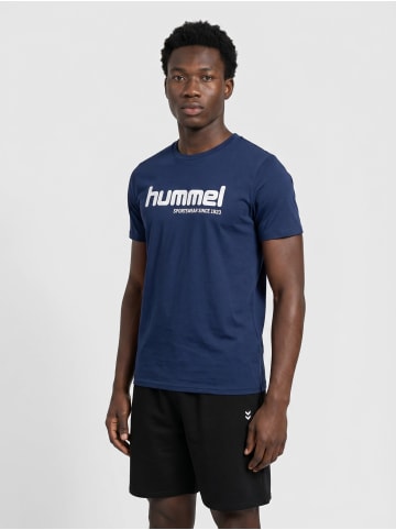 Hummel T-Shirt Hmlpulse Lebensstil Herren in DRESS BLUES/WHITE
