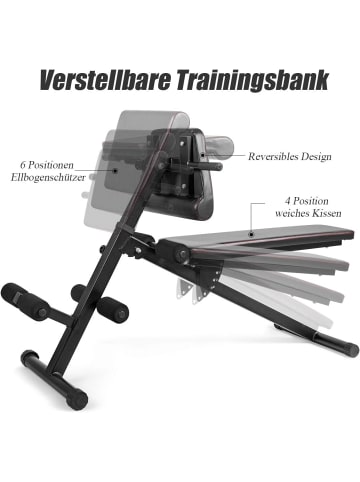 COSTWAY Trainingsbank in Schwarz