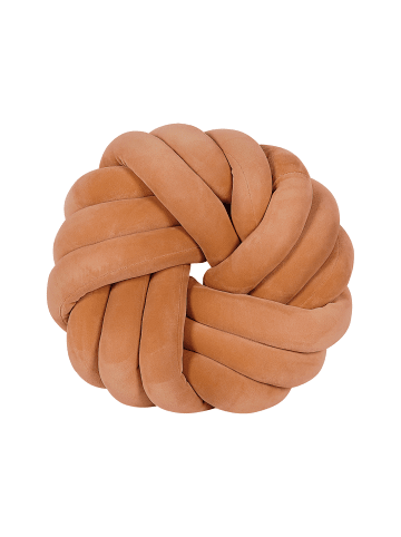 Beliani Dekokissen AKOLA in Braun - (W) 31 x (H) 11 x (L) 31 cm