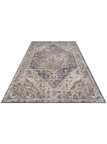Hanse Home Terrain Designer Knüpfteppich Sand Creme Blau Creme