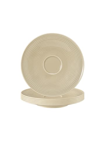 Seltmann Weiden 6er Set Untertassen Beat Color Glaze in ø 16,7 cm in Sandbeige
