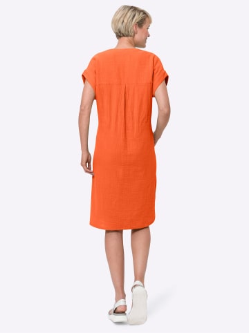 Sieh an! Baumwollkleid in orange