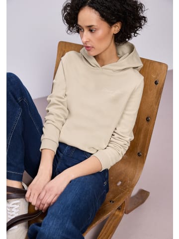 Street One Hoodie mit Backprint in Cotton Beige