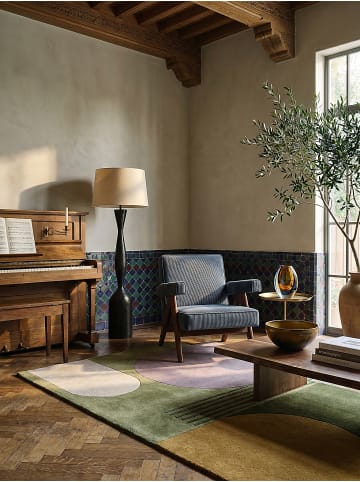 KADIMA DESIGN Teppich Wolle Handgetuftet HALLEIN Abstrakt Wohnzimmer Modern in Grün