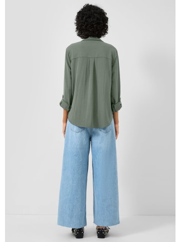 QS Bluse in 7927_olivgrün