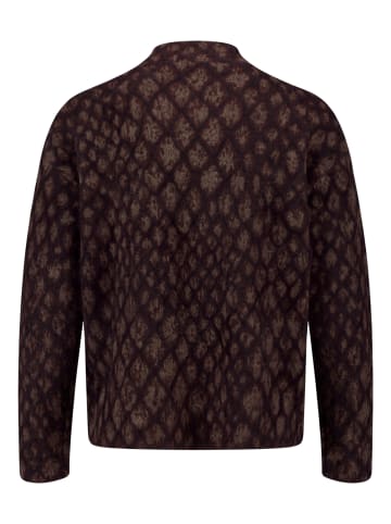 Zero Strickpullover mit Muster in Black/Brown