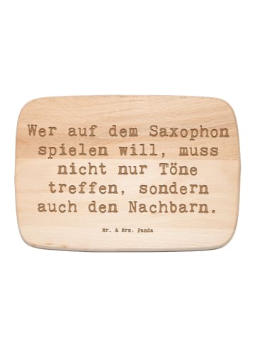 Mr. & Mrs. Panda Holz Schneidbrett Spruch Saxophon Spieler mit S... in Transparent