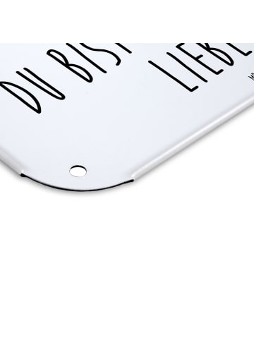 Mr. & Mrs. Panda Schild Bär Lied mit Spruch in Weiß