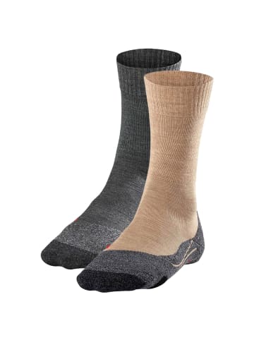 Falke Socken 2er Pack in Anthrazit/Sand