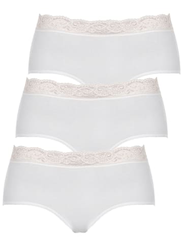 Nina von C. 3er Pack Hüftslip in weiss