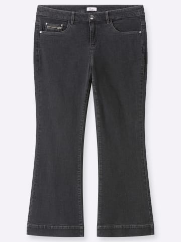 sheego Bootcut-Jeans in black denim